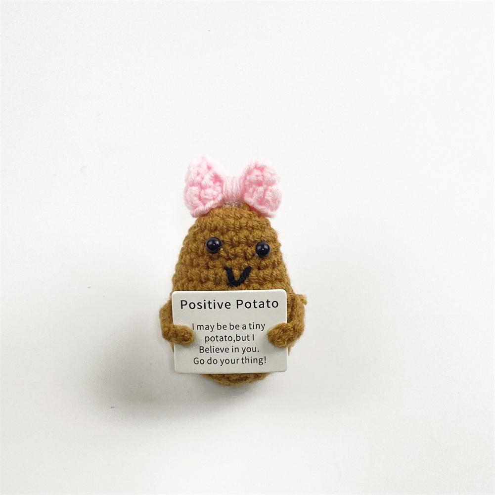 Ручная работа Эмоциональная поддержка Соленый огурец Крючком Смайлик Кислый огурец Вязаный Соленый огурец с Позитивной цитатой Подбадривающий подарок Крючком Декор